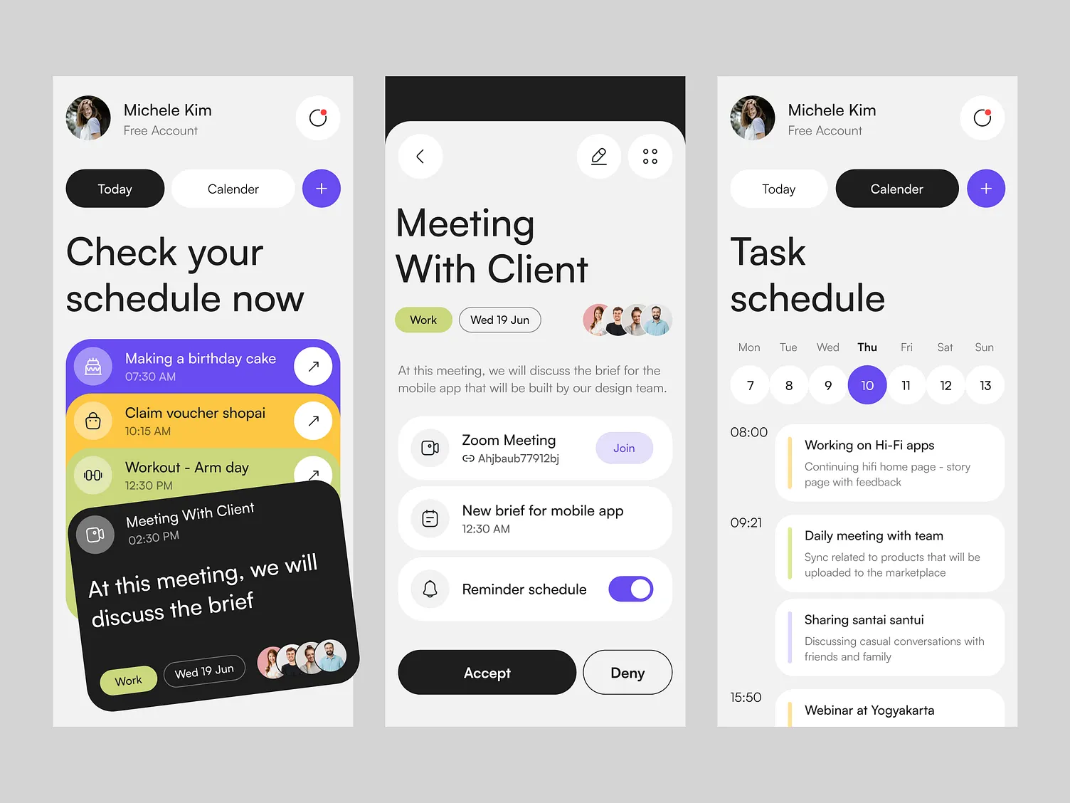 Collaboration interface showing a team working together.